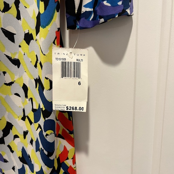 Never worn Trina Turk size 6 multi color dress - Picture 3 of 3